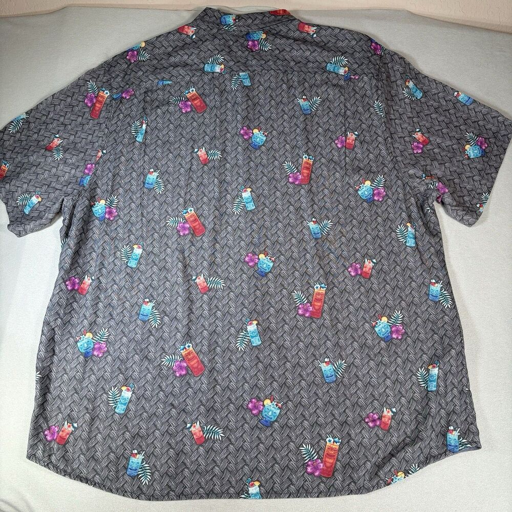 Tommy Bahama Islandzone Coconut Point Tiki Cocktails Camp Shirt Sz 3XL Vacation - Picture 5 of 14